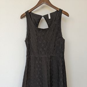 RVCA Open-Back Black Skater Dress